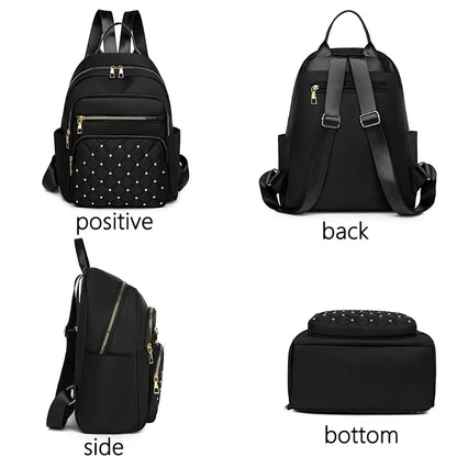 Luxury Designer Women's Oxford Rucksack - High-Quality, Small Schoolbag for Youth and Students, Leisure Outdoor Backpack, Travel Shoulder Bag