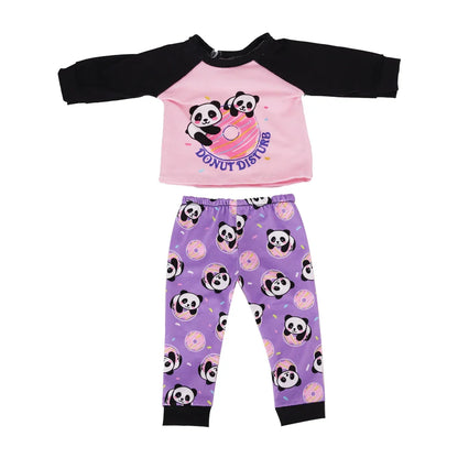18-Inch Doll Nightdress Outfit — Purple Series Clothes for American & 43CM Baby Dolls, Our Generation Doll Gift
