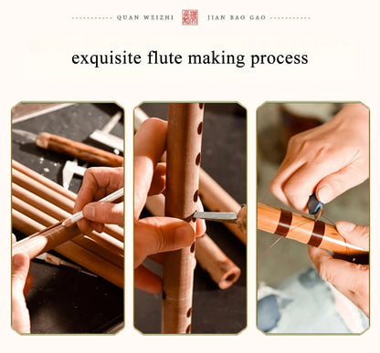 Chinese Bamboo Flute Dizi – Traditional Flute for Beginners, Key C/D/E/F/G Musical Instrument