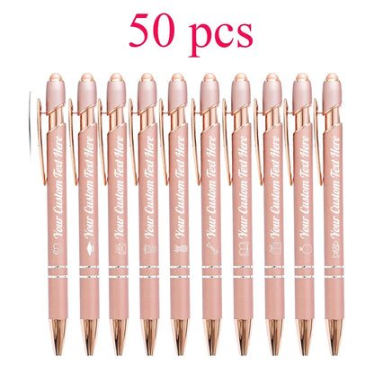 Customized Ballpoint Pen with Stylus - Personalized Metal Name & Logo Pen for Business, Graduation & Gifts