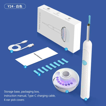 2025 Upgraded Visual Ear Wax Cleaner with Camera – Safe Earwax Removal Endoscope Tool with 5MP HD for Ear Care