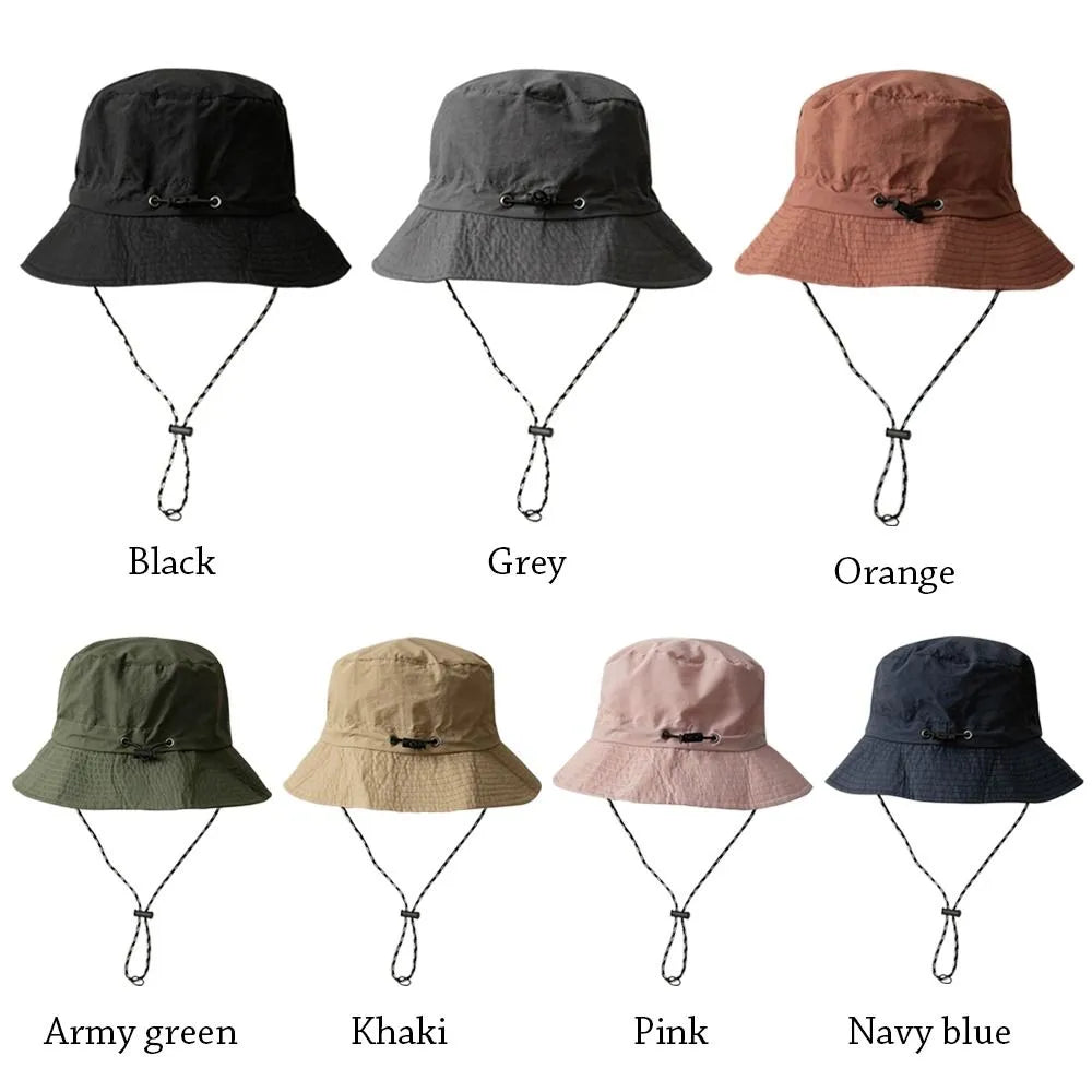 Sun Protection Waterproof Bucket Hat - Ideal for Summer Camping, Hiking, and Mountaineering - Anti-UV Panama Hat for Fashionable Outdoor Wear