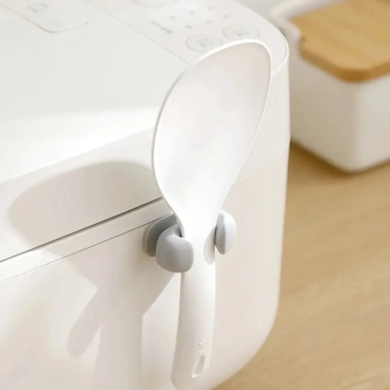 Silicone Rice Spoon Holder — Wall-Mounted Kitchen Storage Rack & Cooker Spoon Placement Shelf