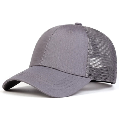 Camouflage Mesh Baseball Cap - Adjustable Outdoor Sun Hat for Men & Women