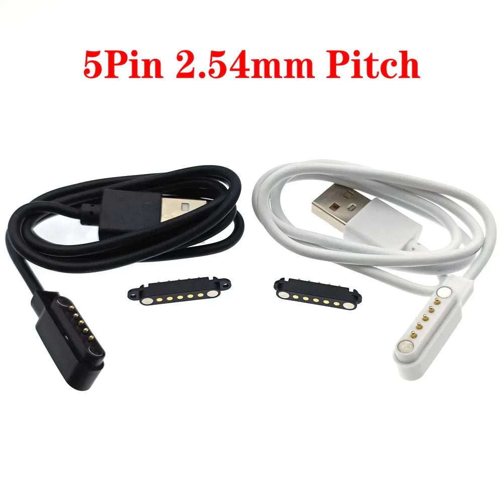 Magnetic Pogo Pin Connector Set – 2/4/5 Pin Spring-Loaded Male & Female DC Charging Power Socket for Secure Magnetic Connection Cable Adapter