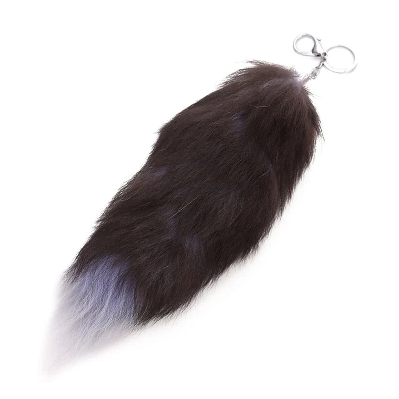 Raccoon Tail Keychain — Creative Coat Tail Key Ring Chain, Unique Gift for Men