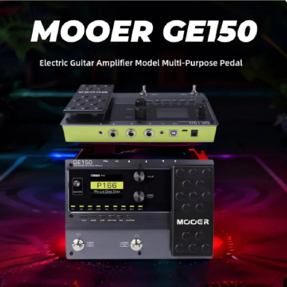 MOOER PE100 Portable Guitar Multi-Effects Processor – 39 Effects, 40 Drum Patterns & 10 Tempo Options