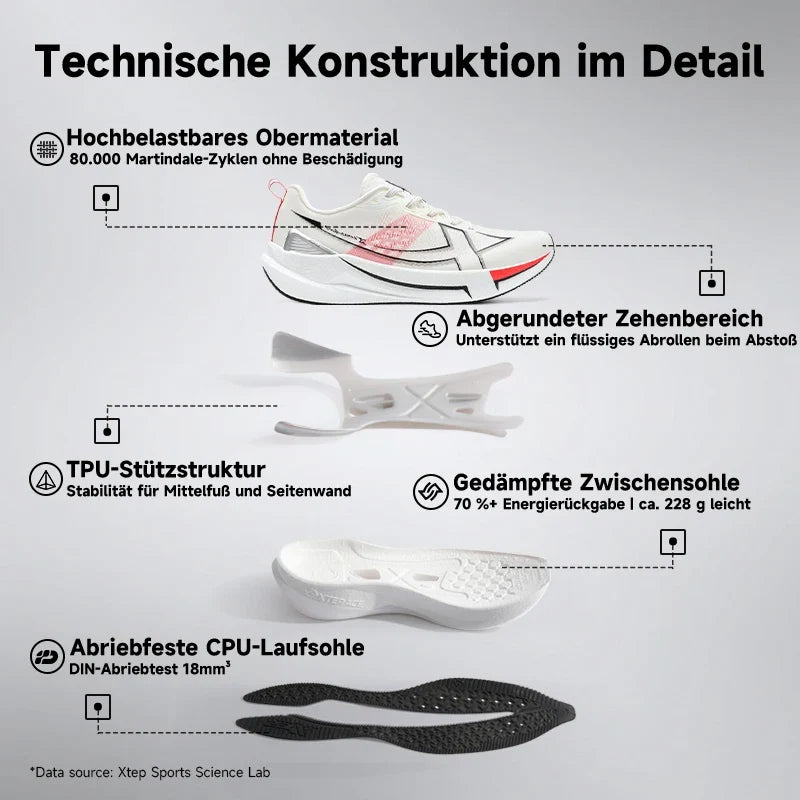 Xtep 2000km 5.0 Running Shoes - Lightweight Cushioned Sneakers for Jogging & Daily Training