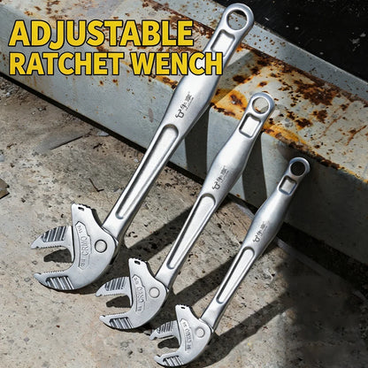 Crab Claw Wrench - Heavy-Duty Adjustable Self-Locking Ratchet Tool for Auto, Motorcycle & Pipe Repair