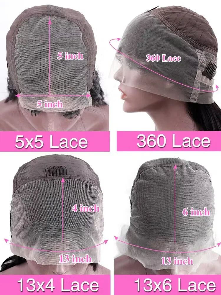 46-50 Inch HD Transparent Lace Front Wig – 13x4 & 13x6 Bone Straight, 200% Density Brazilian Human Hair for Women