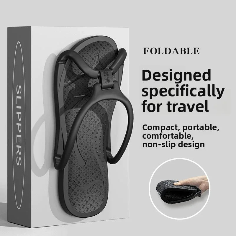 Foldable Unisex Travel Slippers EVA Flip Flops – Lightweight Non-Slip Hotel Bathroom Indoor Outdoor Portable Comfort Sandals