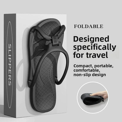 Foldable Unisex Travel Slippers EVA Flip Flops – Lightweight Non-Slip Hotel Bathroom Indoor Outdoor Portable Comfort Sandals