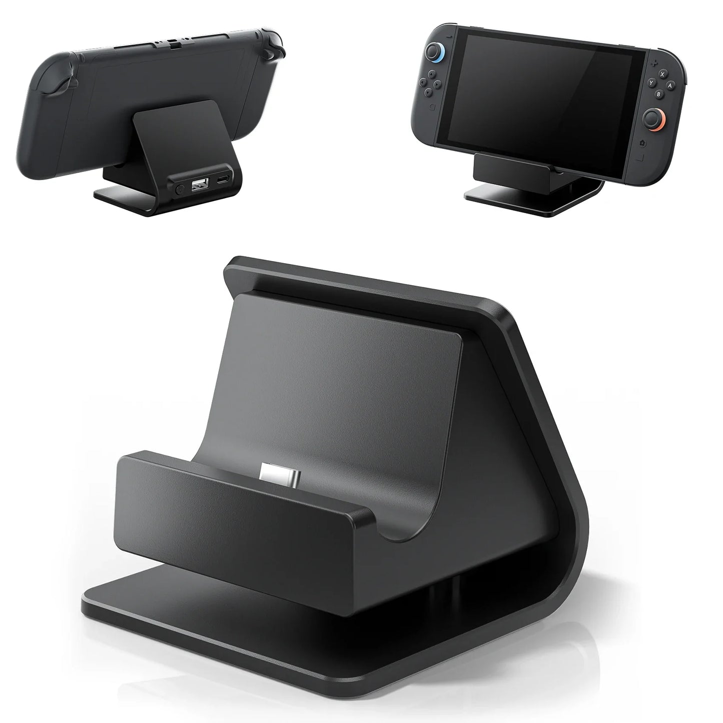 RGB Charger Dock for Nintendo Switch – Portable Charging Stand for 2 Joy-Con Controllers