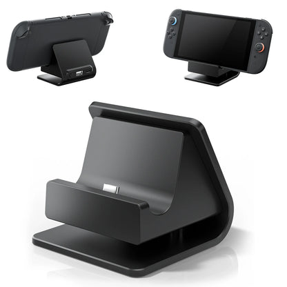 RGB Charger Dock for Nintendo Switch – Portable Charging Stand for 2 Joy-Con Controllers