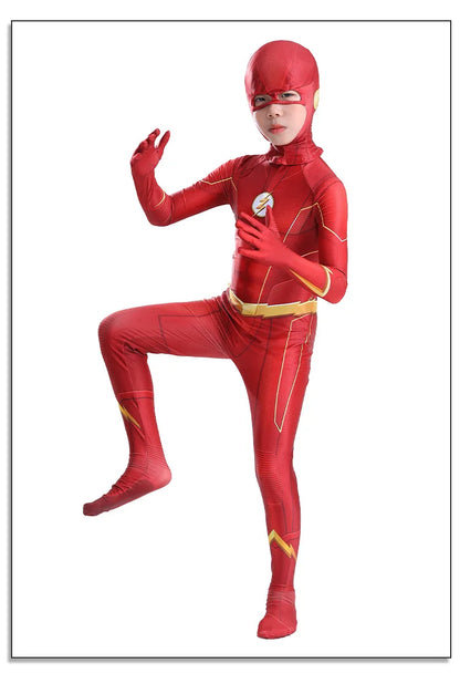 Flash Superhero Bodysuit Costume — Adult & Kids Cosplay for Halloween, Christmas & Parties