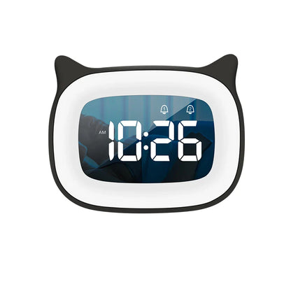 Music LED Digital Alarm Clock – Voice Control Night Light with 1200mAh Battery for Home Desk Decor