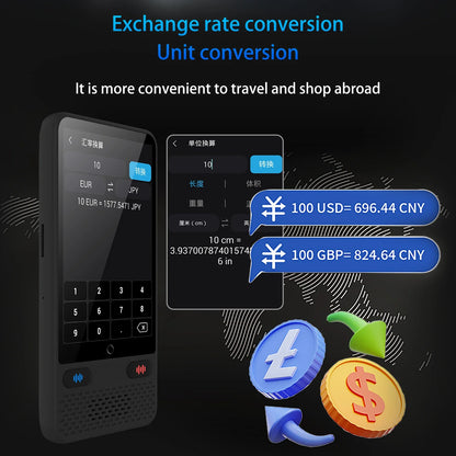 Portable S85 Language Translator Device - 138 Languages, Voice & Offline Translation, Video Recording Support