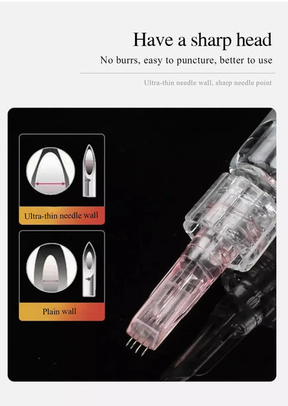 Medical Disposable 34G Powder Needle – Non-Painless Ultrafine Beauty Needle (1.2mm/1.5mm)