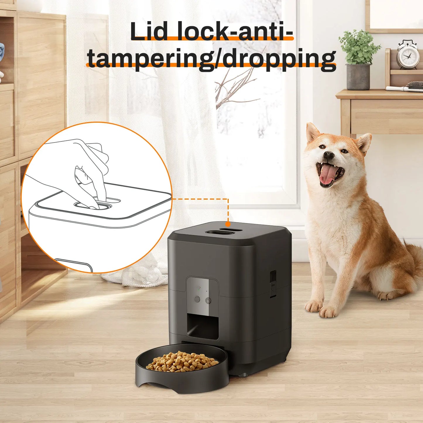 Smart Automatic Pet Feeder — Timed Cat & Dog Food Dispenser with Slow Feed Bowl