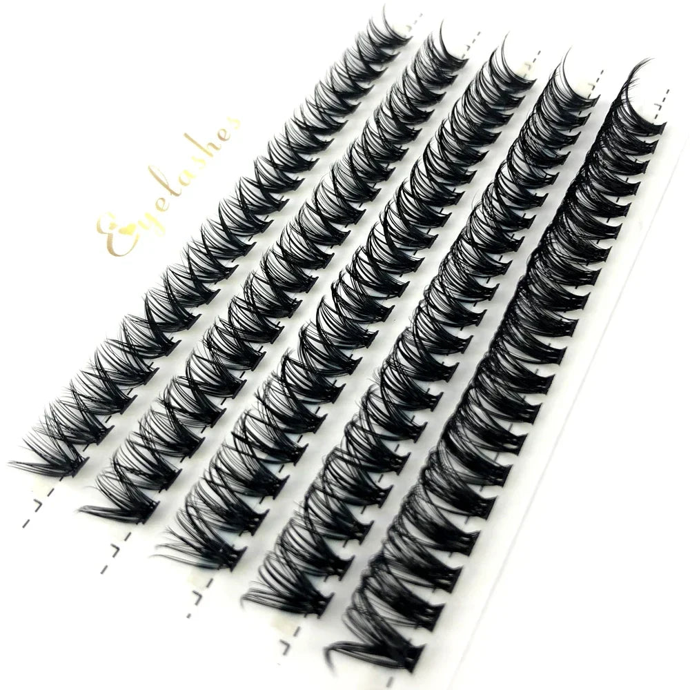 HBZGTLAD 280Pcs 3D Mink Eyelash Clusters Set – Handmade 10D 60D 80D Natural Style False Eyelashes Extension Bundle Pack