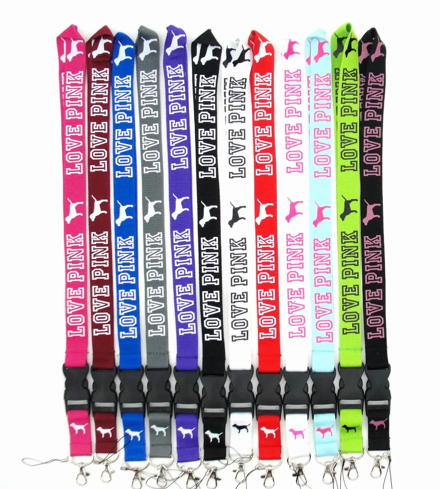 LOVE PINK Cellphone Lanyard Strap – Detachable Buckle Holder for Keys, ID Cards, Clothing & Accessories (H005)