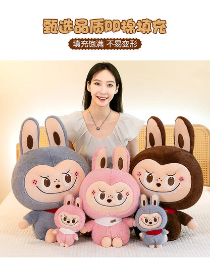 Rabbit Labubu Plush Toy — Cute Cartoon Soft Doll Pillow for Kids Gifts