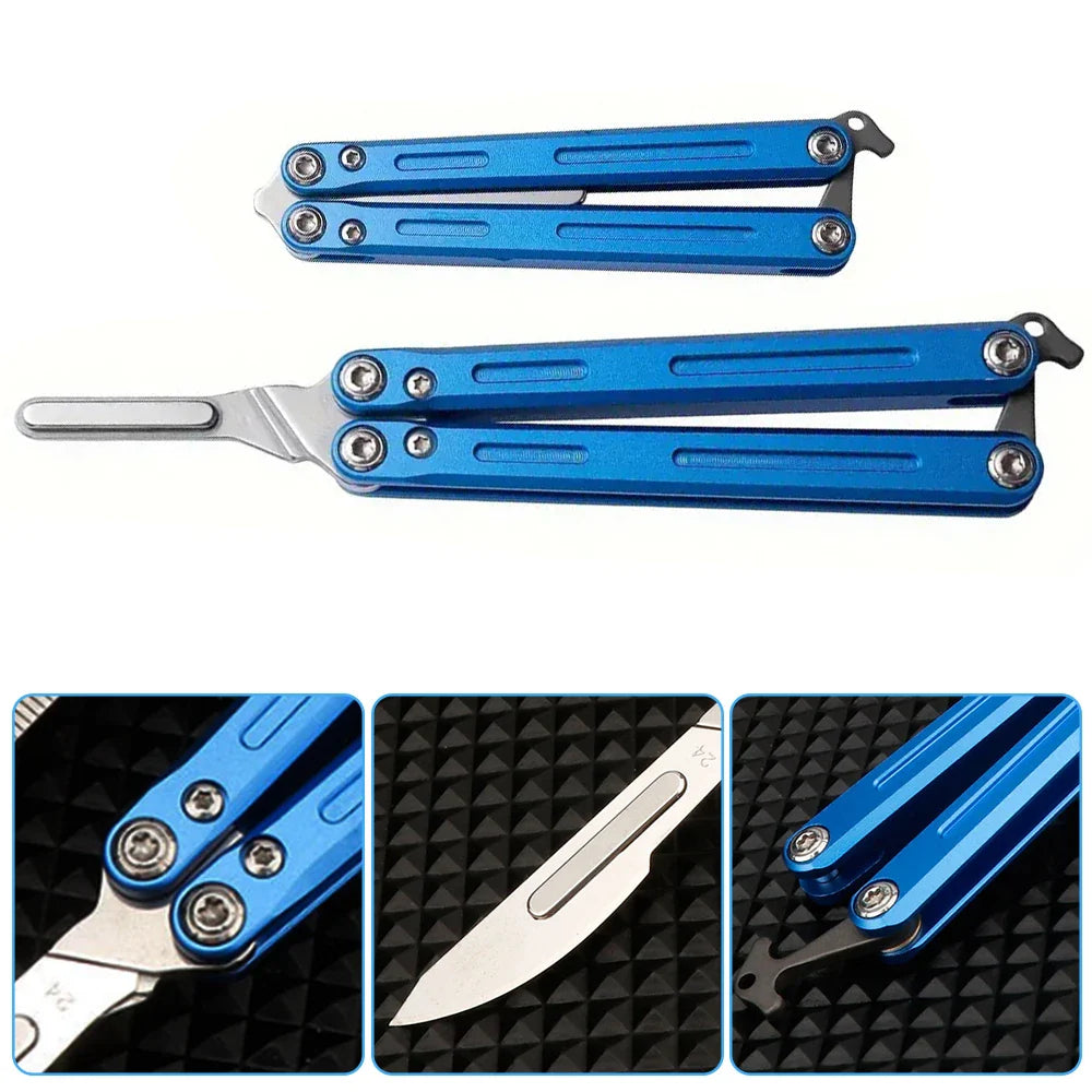 Foldable Butterfly Knife – Portable Stainless Steel Pocket Practice Knife for Outdoor Training