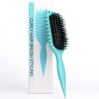 Salon Curly Hair Styling Brush – Detangling & Shaping Tool for Men’s and Women’s Curls