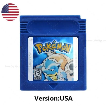 GBC Pokémon Game Cartridge Bundle – Red, Blue, Crystal, Gold, Silver, Yellow & Green, Multi-Language