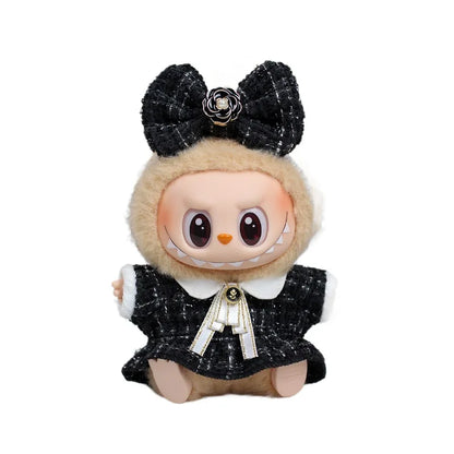 17cm Labubu Doll Monster Outfit & Accessories, DIY Sweet Princess Dress Cloak for Kids, High-Quality ED12B