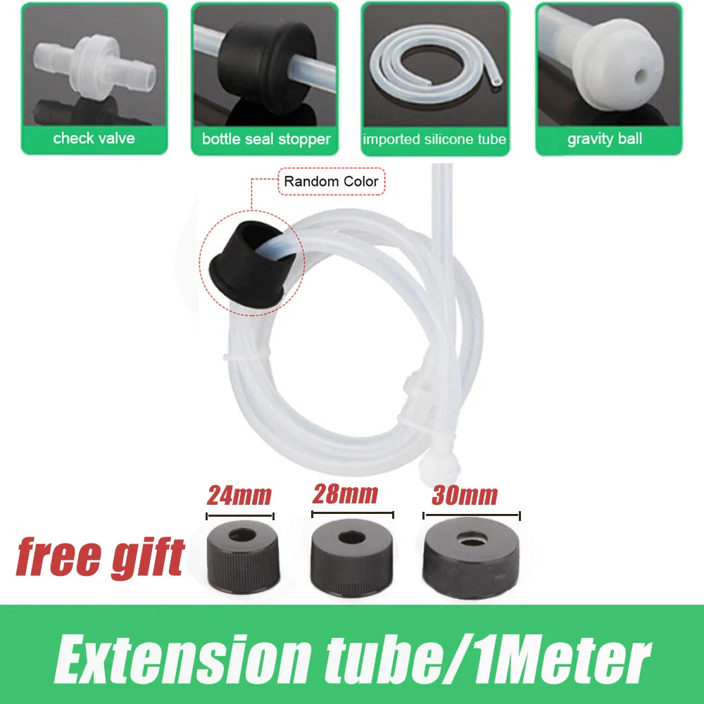 304 Stainless Steel Kitchen Sink Soap Dispenser — Extension Tube & Pump Head for 350/500ml Dish Soap Bottles
