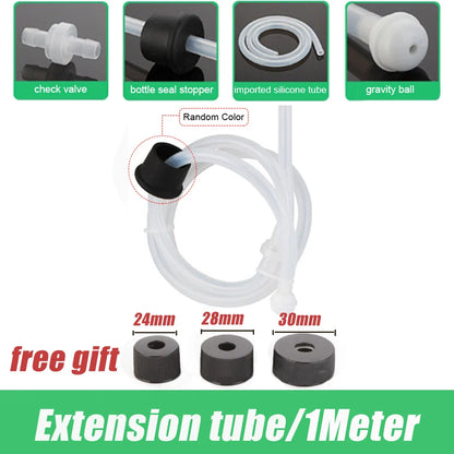304 Stainless Steel Kitchen Sink Soap Dispenser — Extension Tube & Pump Head for 350/500ml Dish Soap Bottles
