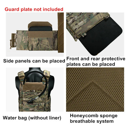 YAKEDA Quick Disassembly 6094 Training Vest – Adjustable Protective Airsoft Plate Carrier Chest Rig