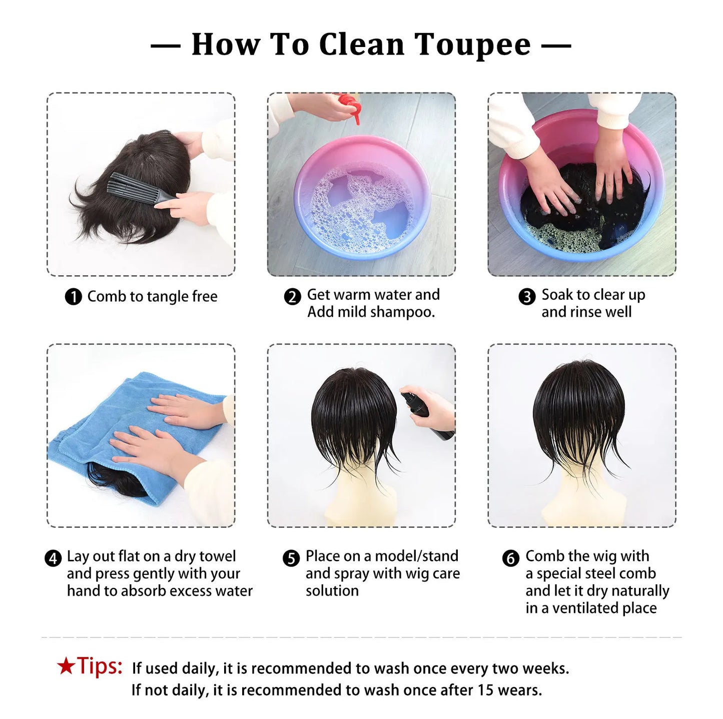 0.08mm Full Skin PU Toupee for Men – V Loop Human Hair Wig in Brown (#22) & Black (#1B) – Hair Replacement Unit