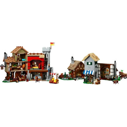 MINISO Disney 3304PCS Medieval Town Square – DIY Puzzle Toy, Compatible with 10332 European Architecture Building Blocks for Kids Gifts