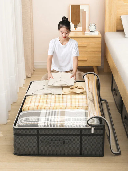 Large Foldable Under-Bed Clothes Storage Bag | Quilts and Doggy Bag Organizer for Bedroom and Dorm