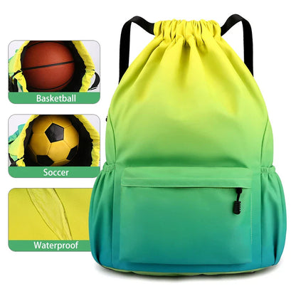 Bundle Pocket Waterproof Nylon Backpack — Portable Sports Bag for Outdoor, Camping, Swimming, Fitness, and School Use
