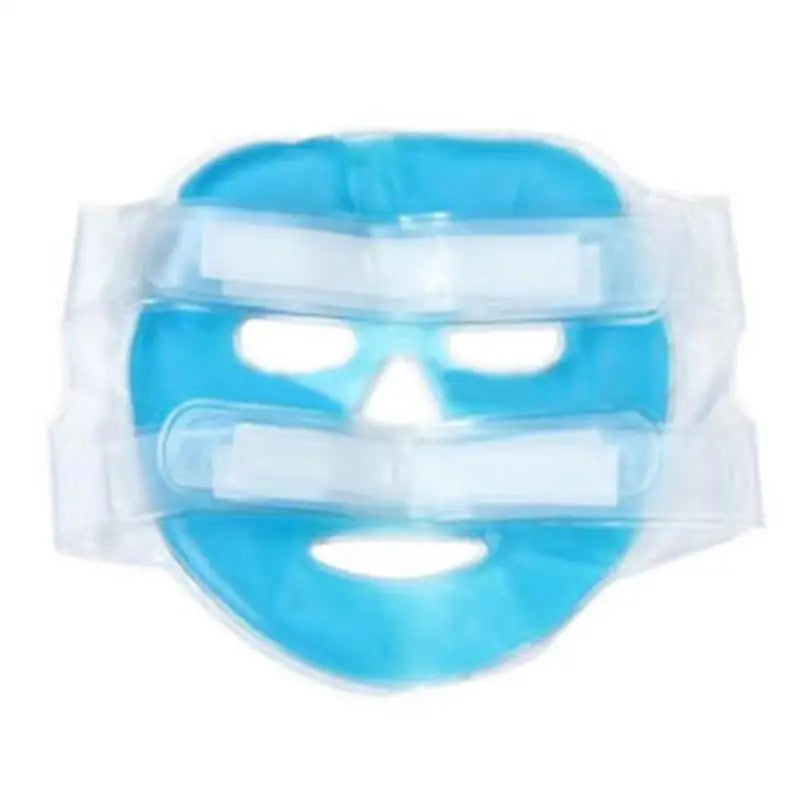 Cold Gel Face Mask — Blue Full-Face Ice Compress for Moisturizing, Relaxation & Facial Care