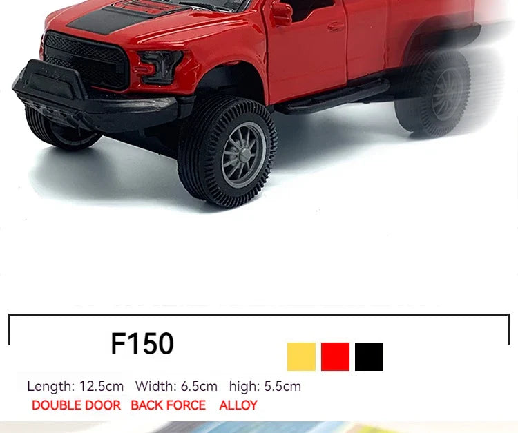 1:36 F-150 Alloy Car Model – Spring-Back Action Toy for Kids | Realistic Replica Vehicle