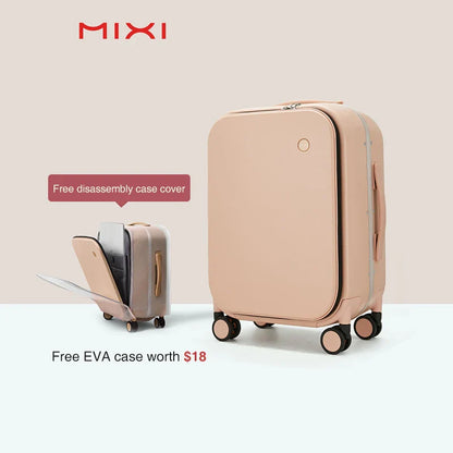 Mixi Aluminum Frame Carry-On Suitcase — Patent Design Rolling Luggage for Cabin, 18/20/24 Inch M9260