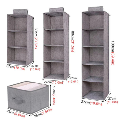 Hanging Cabinet Organizer for Underwear and Closet Storage — Wardrobe Rack Shelf Drawer Box