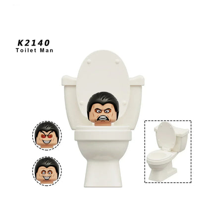 KDL Skibidi Toilet Man Anime Block Figures – TVMan, Titan, Cameraman & Speakerman Model Toy Gift for Kids