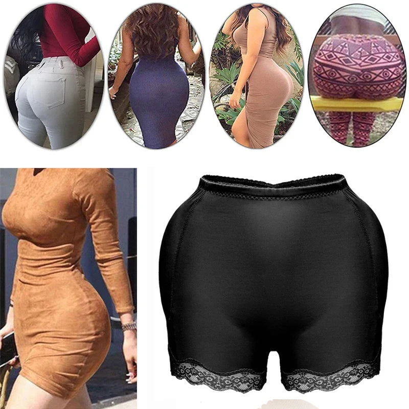 Padded Butt Lifter Corrective Underwear - Butt Enhancer Body Shaper, Modeling Strap Fake Hip Shapewear, Push Up Panties