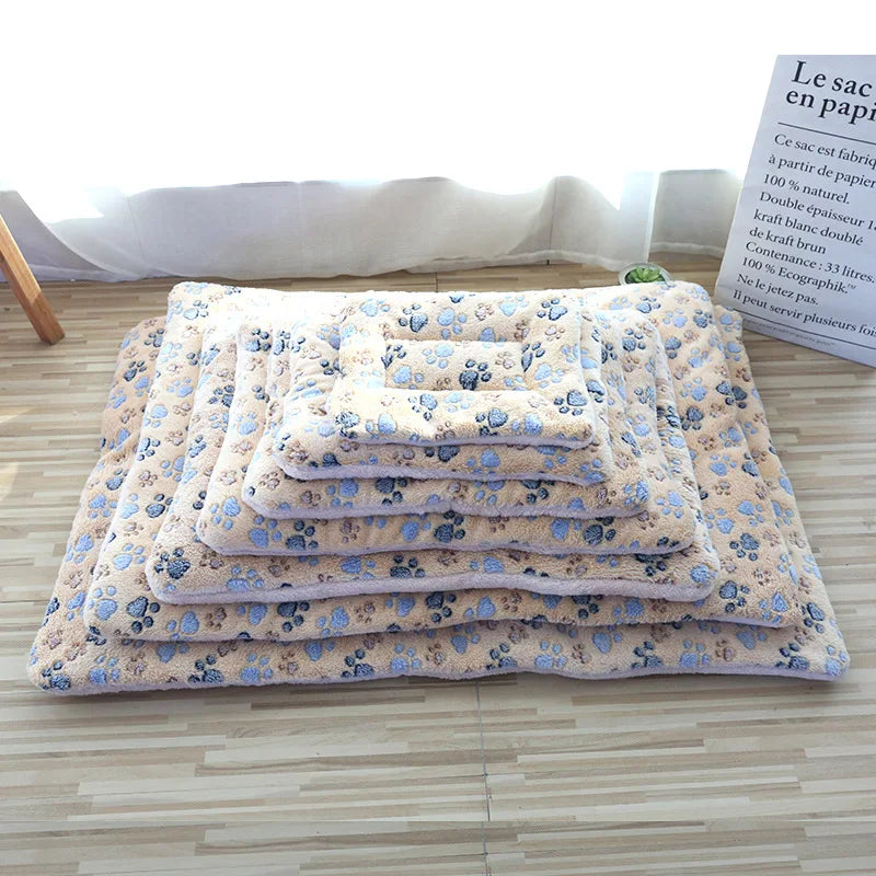 Thick Cat Sleeping Mat - Soft Flannel Pet Cushion Blanket for Cats & Small Dogs Winter Warm Comfort