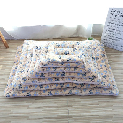 Thick Cat Sleeping Mat - Soft Flannel Pet Cushion Blanket for Cats & Small Dogs Winter Warm Comfort