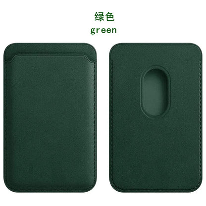 MagSafe Magnetic Leather Card Holder Wallet Case for iPhone 15, 14, 13 & 12 Pro Max Series