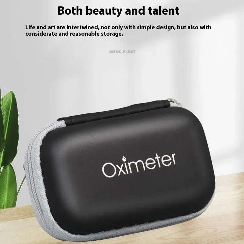 JUSTLANG Oximeter Storage Box – Tool Bag Pouch for Travel Essentials, Protective Kit with Organized Layout
