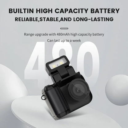Y4000 Mini HD 1080p Camera – Portable Retro Digital Video Recorder with Screen, Flash Light & Battery Dock