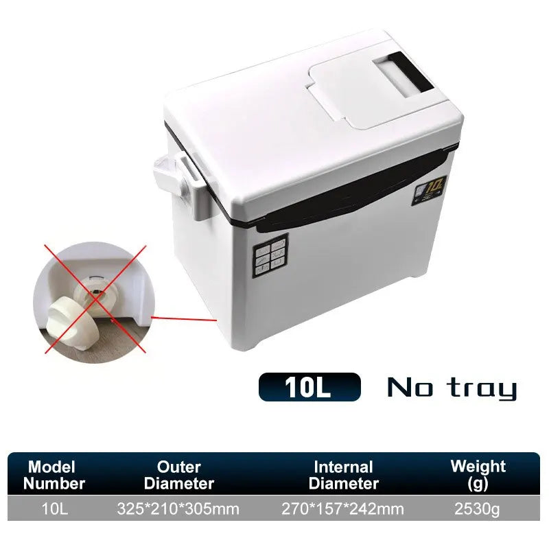 Fishing Cooler Box - Portable Insulated Fish Storage & Tackle Gear Box with Air Holes