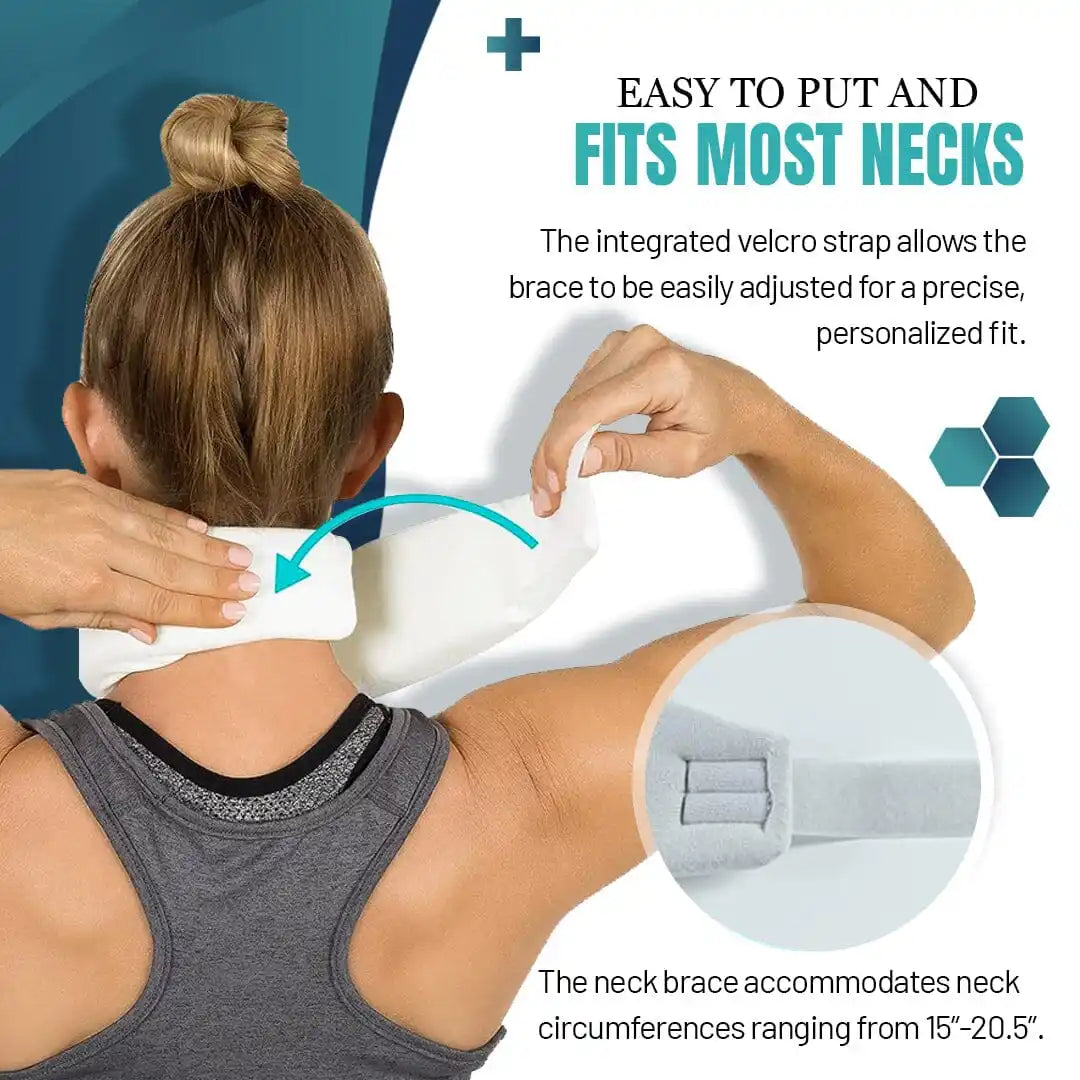 Soft Neck Support Sponge Brace for Migraine - Cervical Collar to Relieve Pain and Pressure - Includes Free Cover for Added Comfort